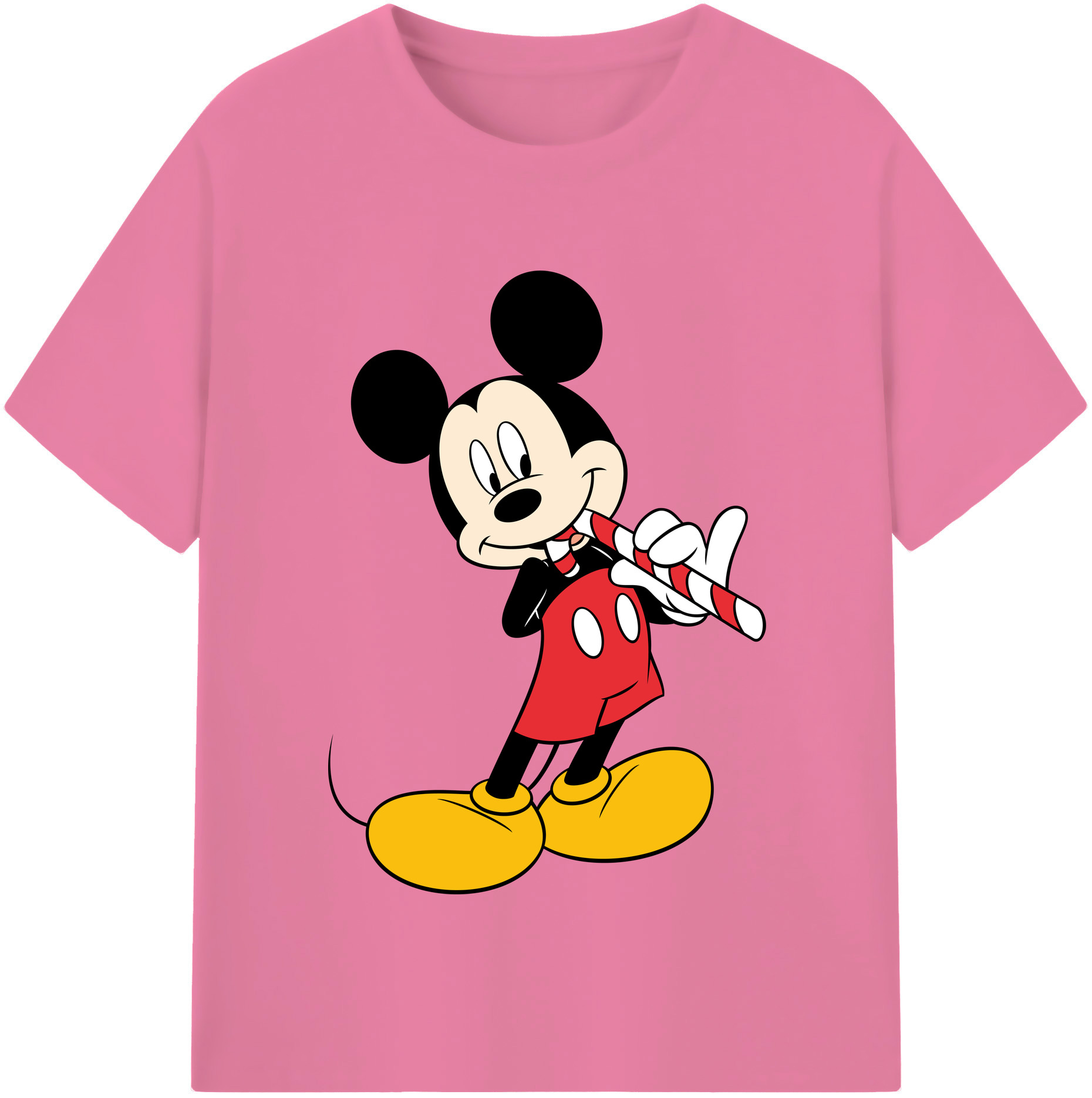 （画像用） ミッキーマウス Mickey Mouse 綿100％半袖Tシャツ（フロントプリント）